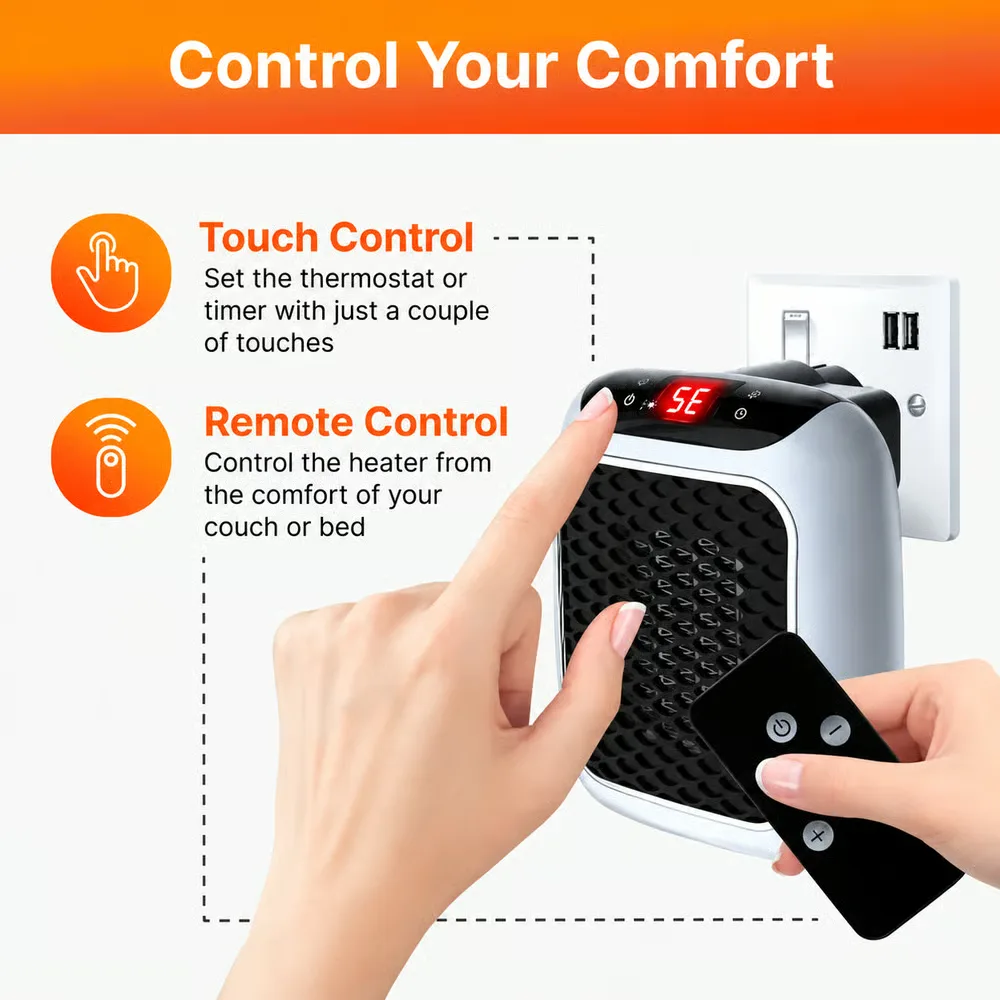 RapidHeat touch panel and remote control